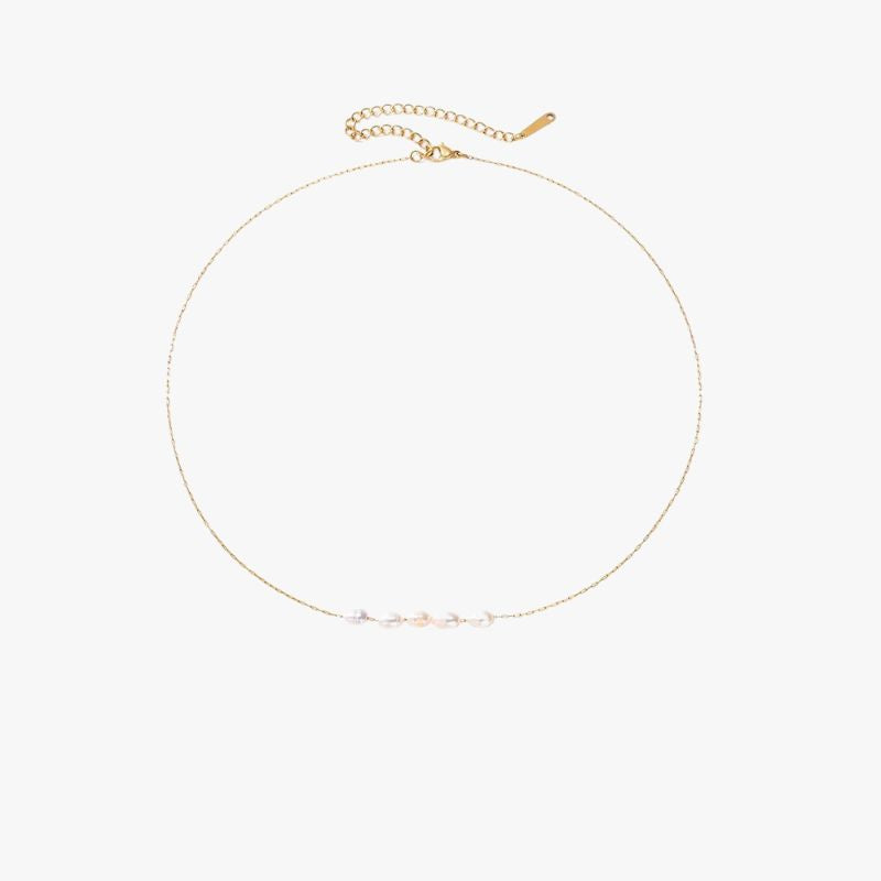 Collier perle nacre blanche