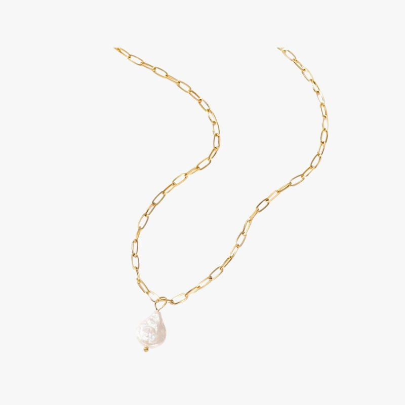 Collier perle nacre solitaire