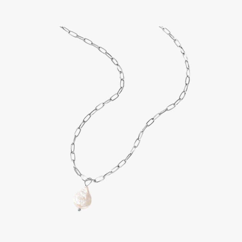 Collier perle nacre solitaire