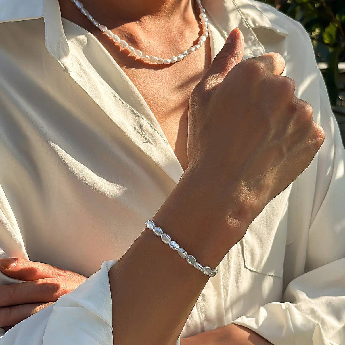 Collier perle nacrée
