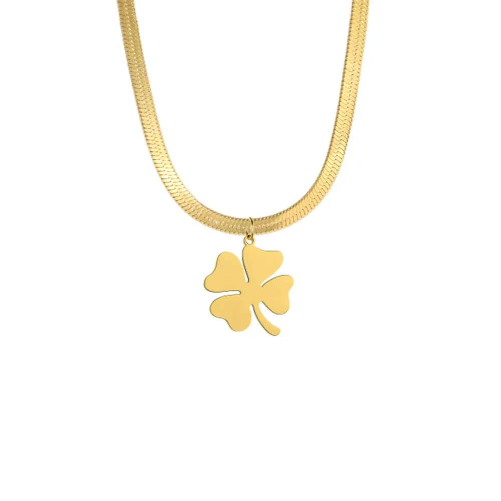 Collier trèfle à quatre feuille