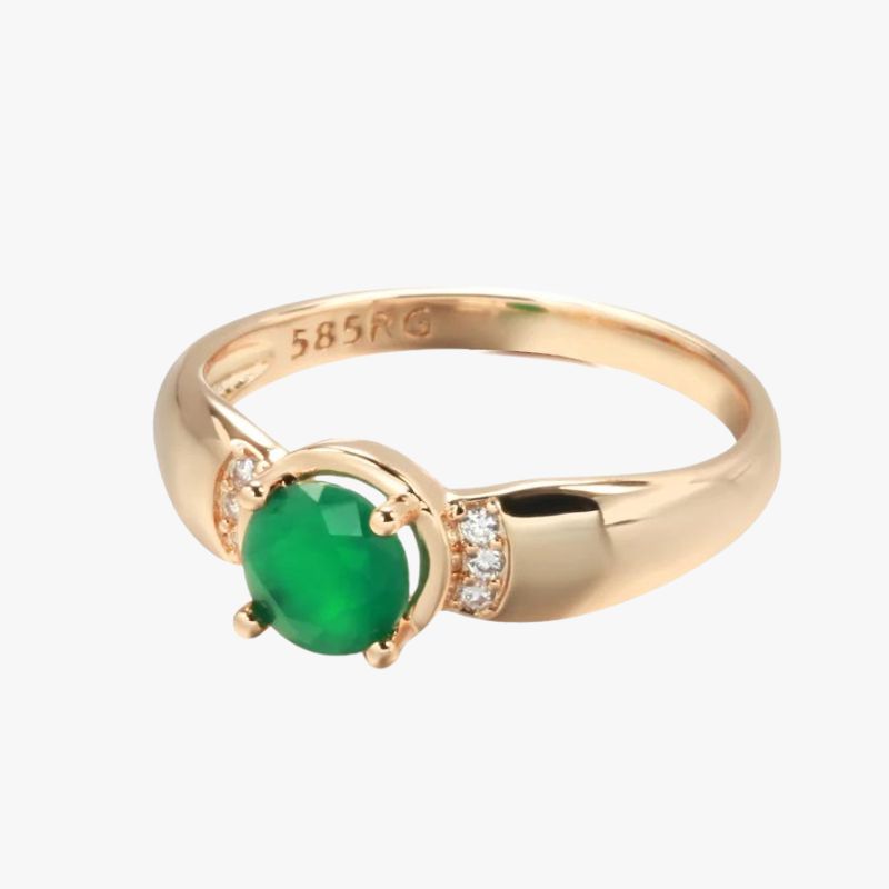 Bague émeraude ronde