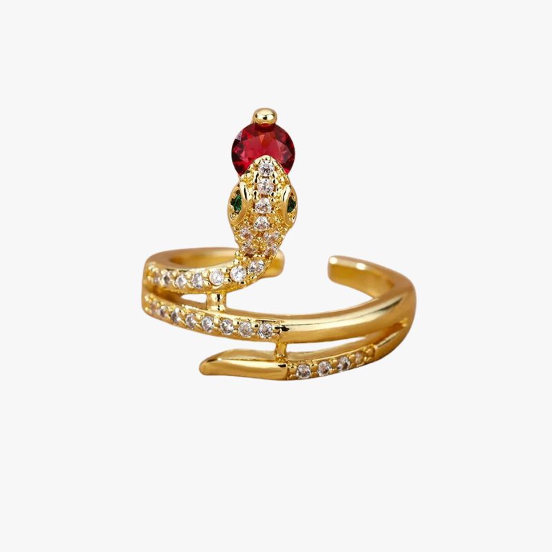 Bague serpent émeraude