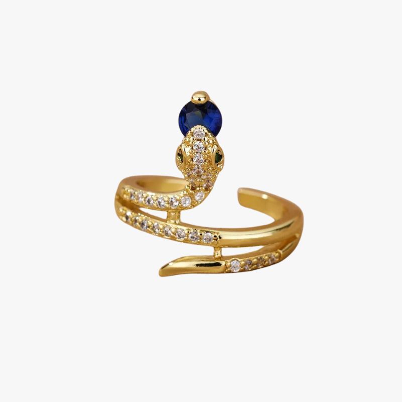 Bague serpent émeraude