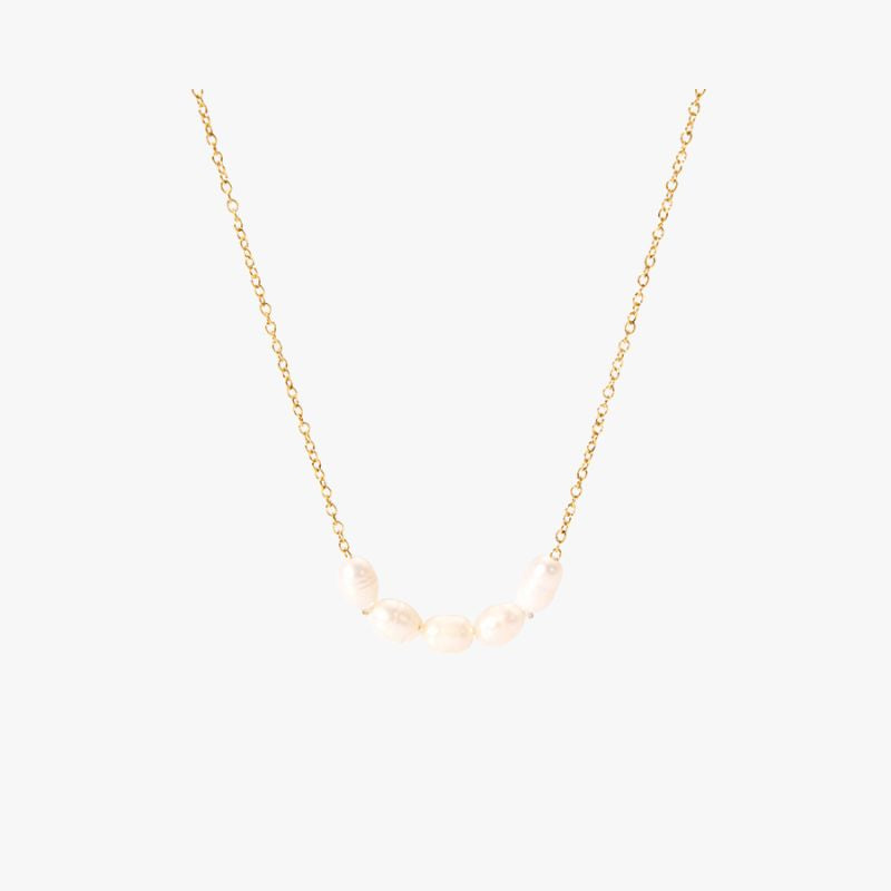 Collier perle nacre blanche