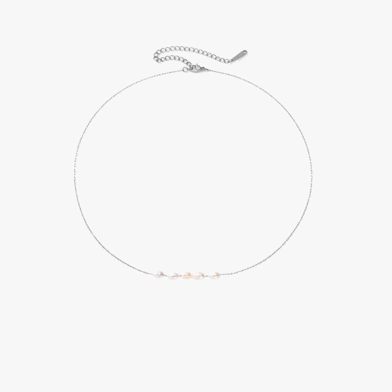Collier perle nacre blanche